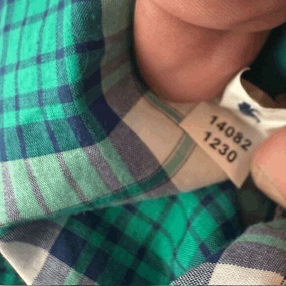 Southern Tide Men's Club Plaid Button Down Shirt Green White Size Medium - Picture 6 of 7